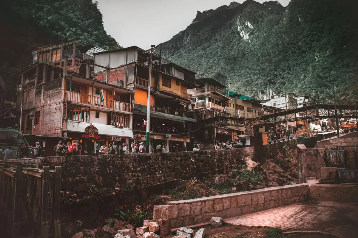 Aguas Calientes Town Street Cloudy