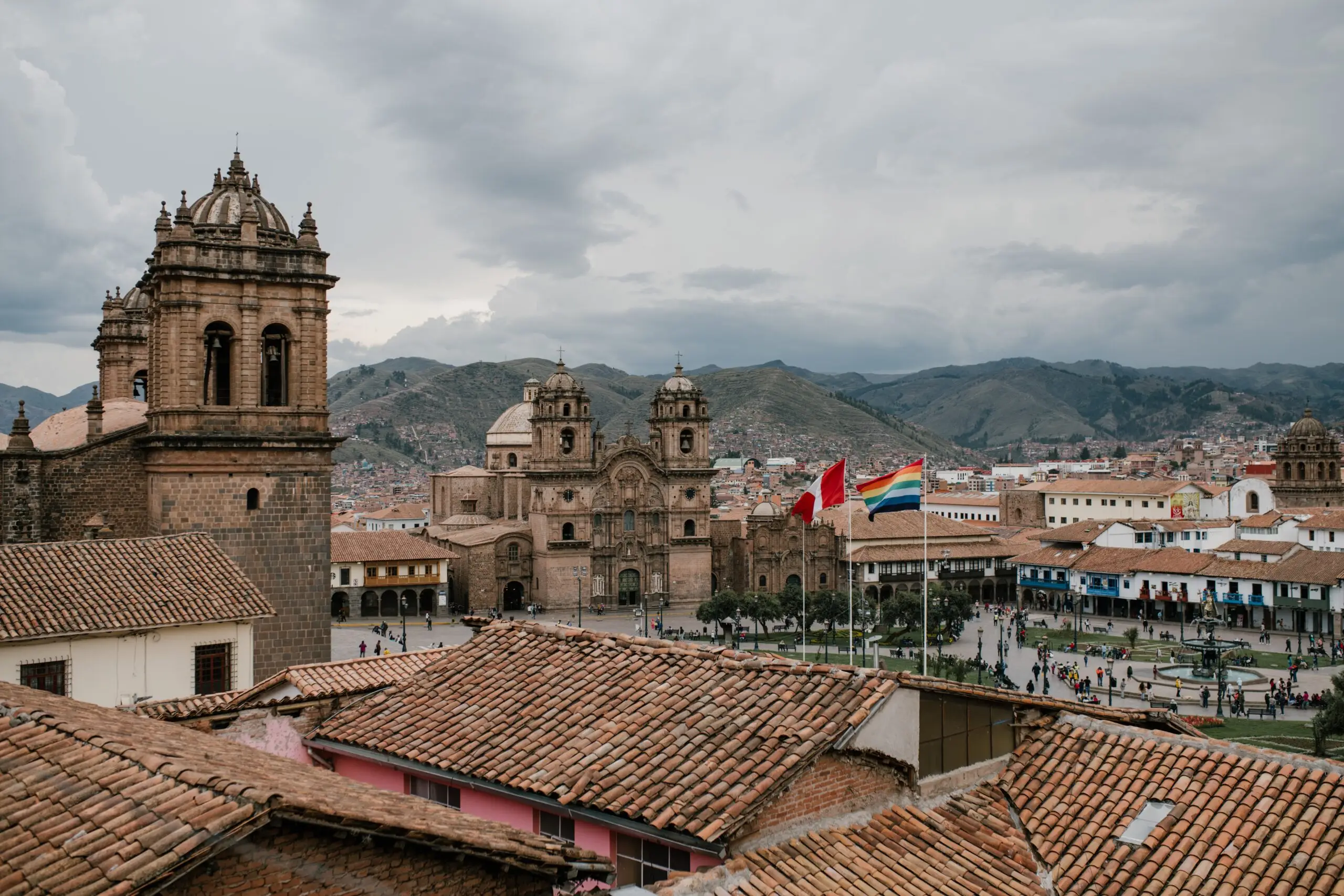 Cusco Plaza De Armas Rooftop View