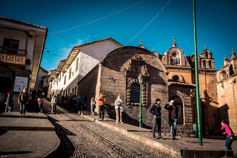 Cusco San Blas Cobblestone Street Church
