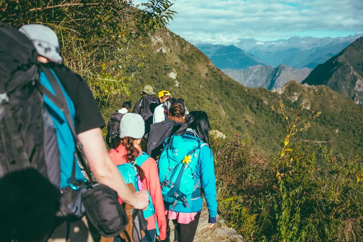 Hikers Group Inca Trail Mountain View