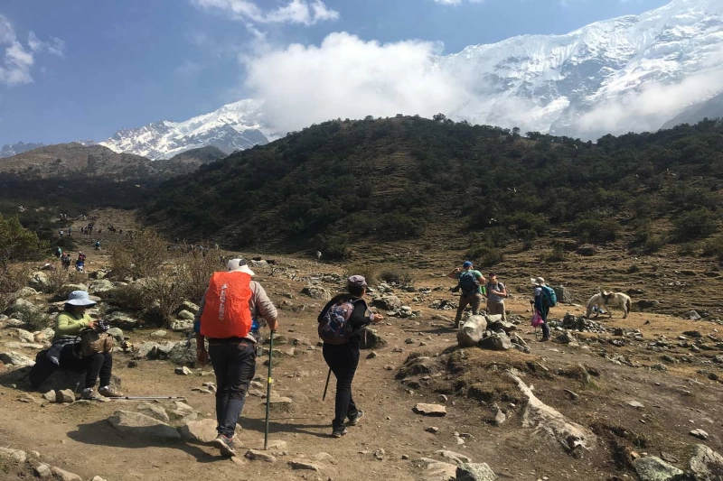 Humantay Lake Trekking Trail Hikers