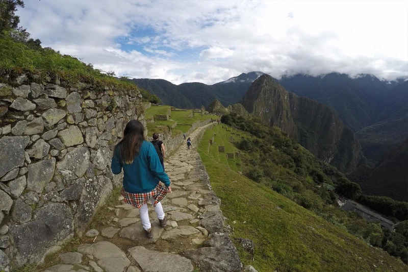 Inca Trail Hikers Machu Picchu View