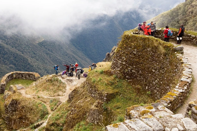 Inca Trail Hikers Resting Viewpoint