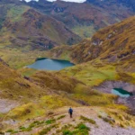 Lares Trek Hiker Mountain Lakes View
