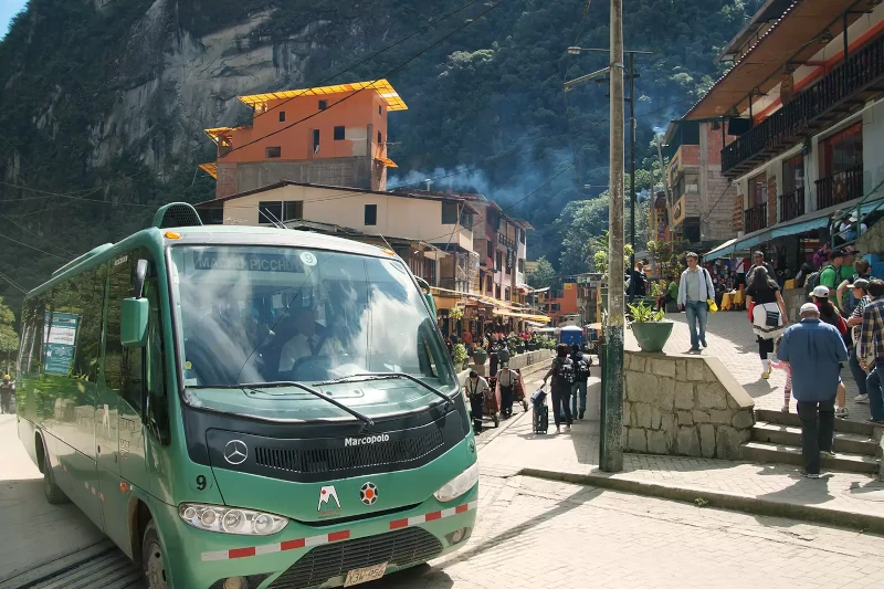 Machu Picchu Bus Aguas Calientes Street