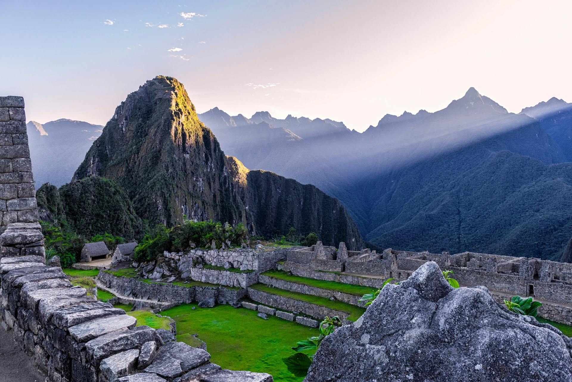 Machu Picchu Sunrise Light Rays