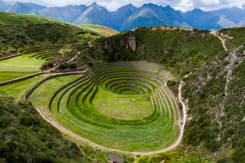 Moray Circular Terraces Green Panorama