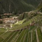 Ollantaytambo Terraces Town Aerial View