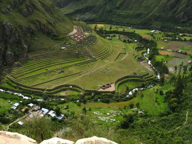 Patallacta Ruins Terraces Valley Aerial