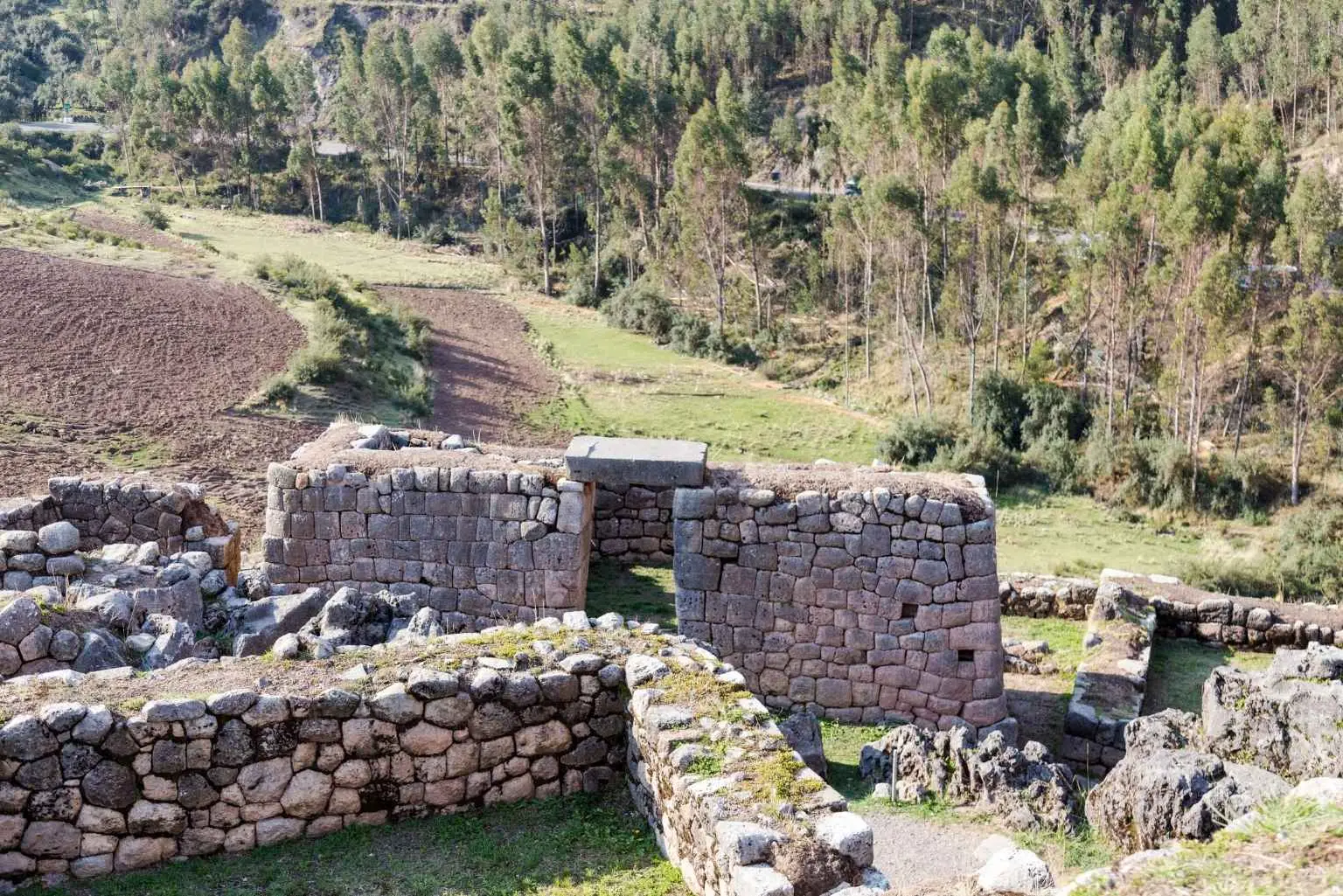Pisac Inca Ruins Terraced Fields