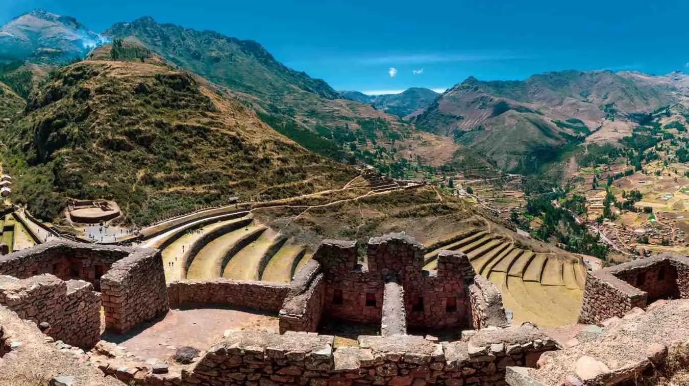 Pisac Ruins Panoramic Sacred Valley