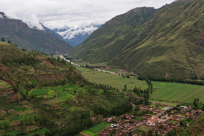 Sacred Valley Terraces Aerial View